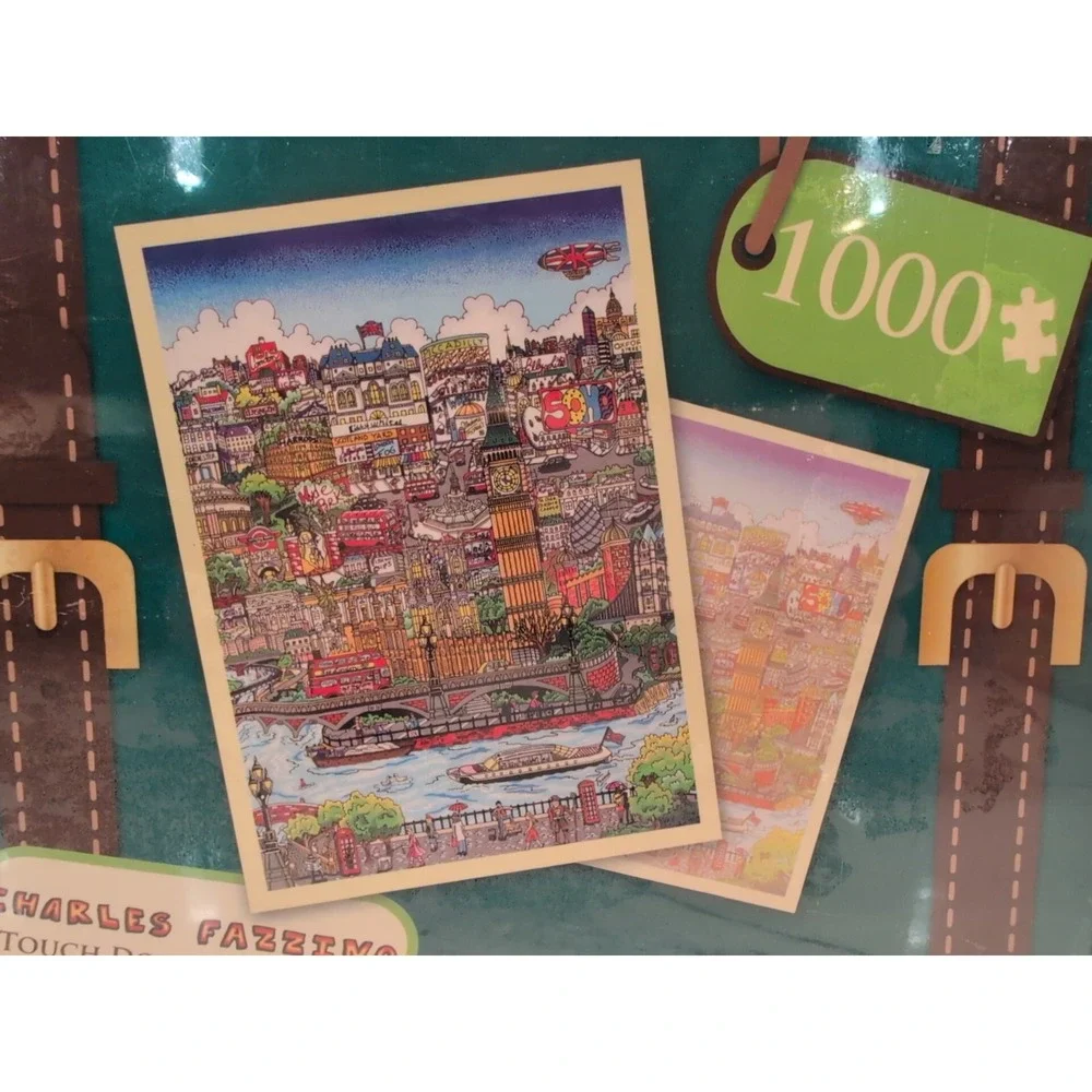 Charles Fazzino Jigsaw Puzzles 1000 Piece Touch Down In London‎ NEW